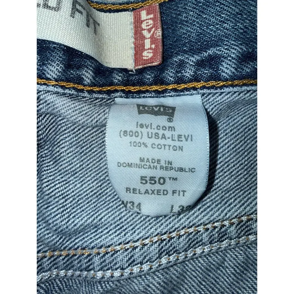 Mens Levi’s 550 Relaxed Fit‎ Jeans 34x32 Medium Wash Denim Classic
